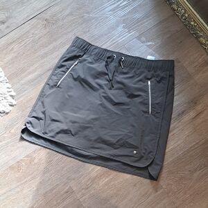 Olive Green Skort with Zipper Pockets